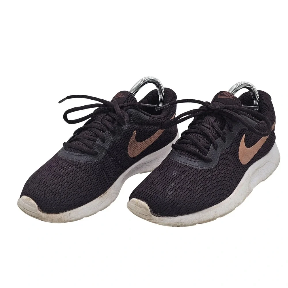 Nike Tanjun Shoes Womens Size 9 Bordeaux‎ Mesh Running Rose Gold 812655-607
